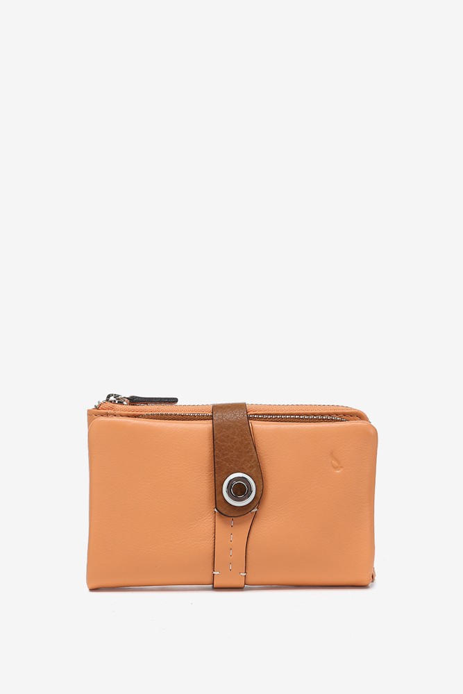 Abbacino Cartera Mediana En Piel Bicolor Naranja