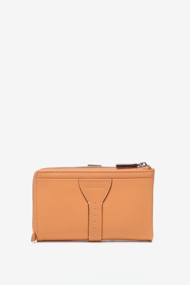 Abbacino Cartera Mediana En Piel Bicolor Naranja