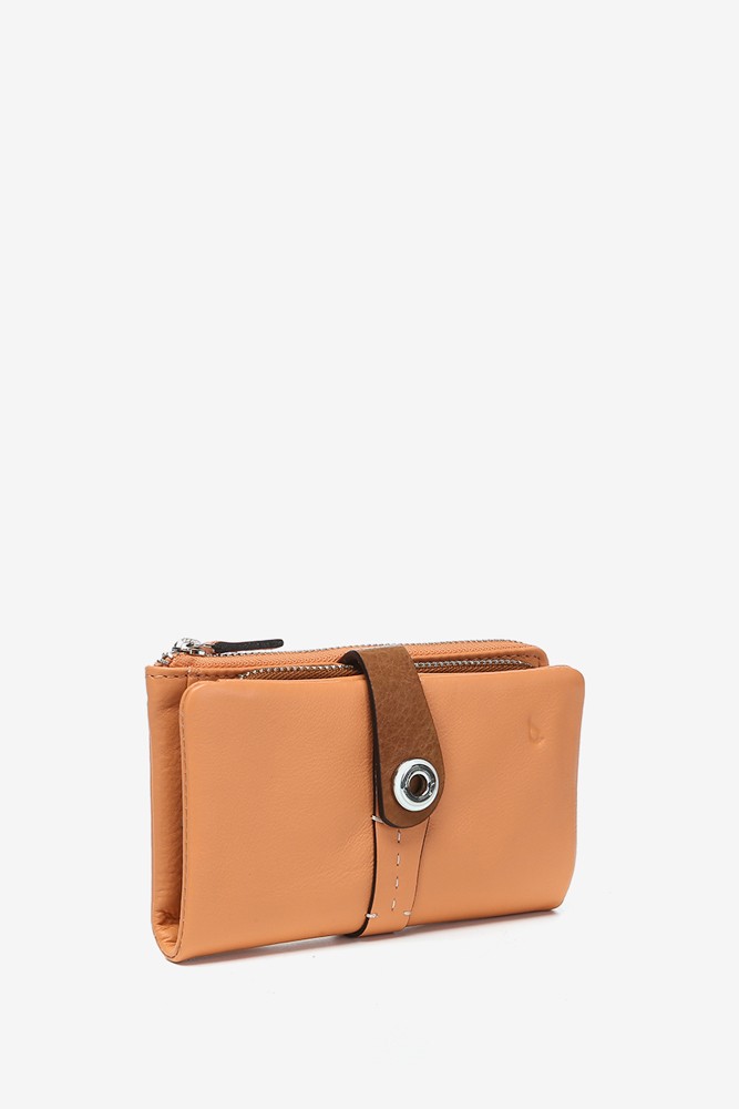 Abbacino Cartera mediana en piel bicolor naranja