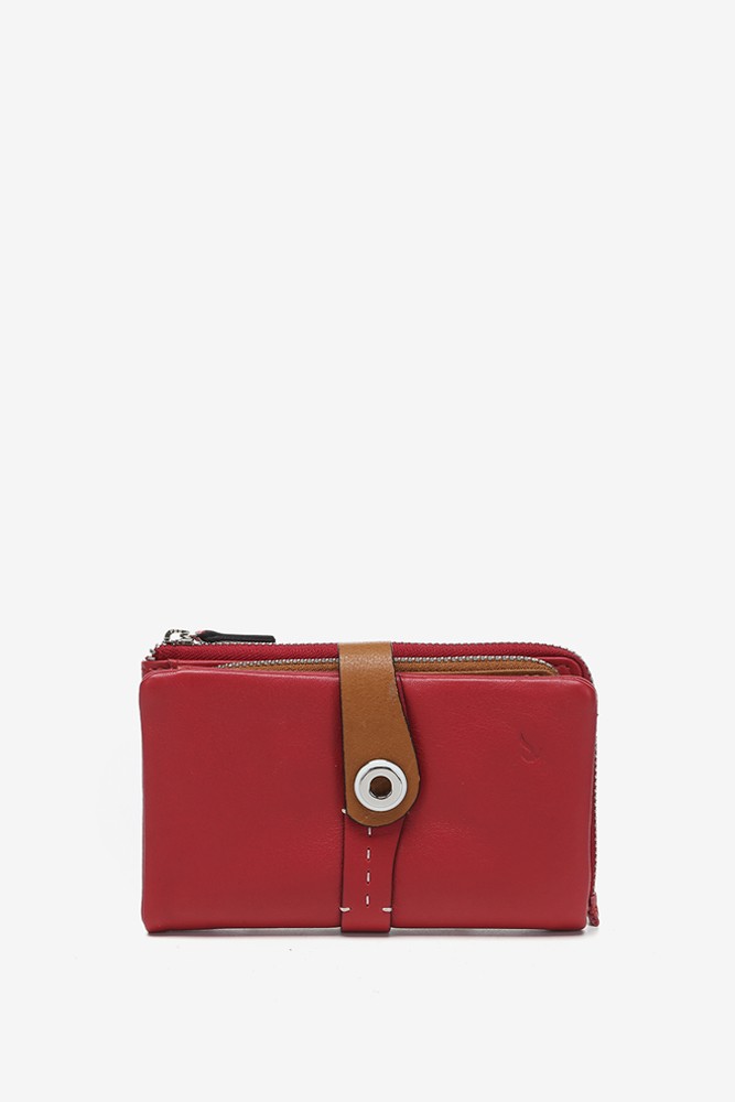 Abbacino Cartera Mediana En Piel Bicolor Roja