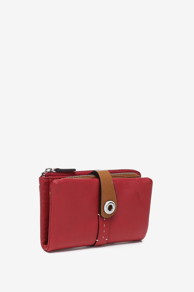 Abbacino Cartera mediana en piel bicolor roja
