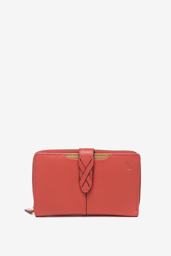 Abbacino Cartera Mediana En Piel Coral