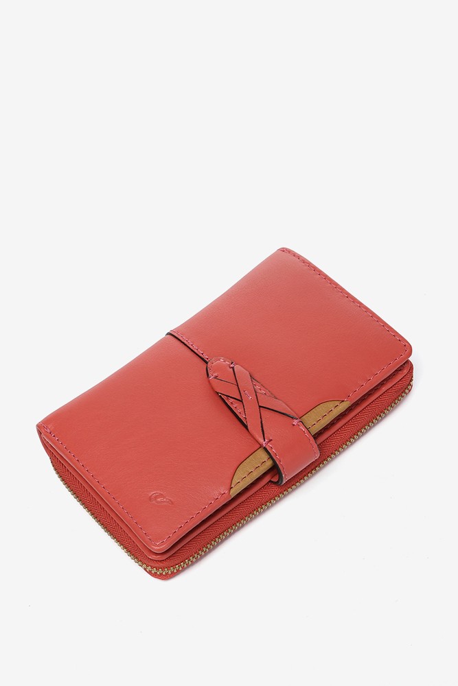 Abbacino Cartera Mediana En Piel Coral