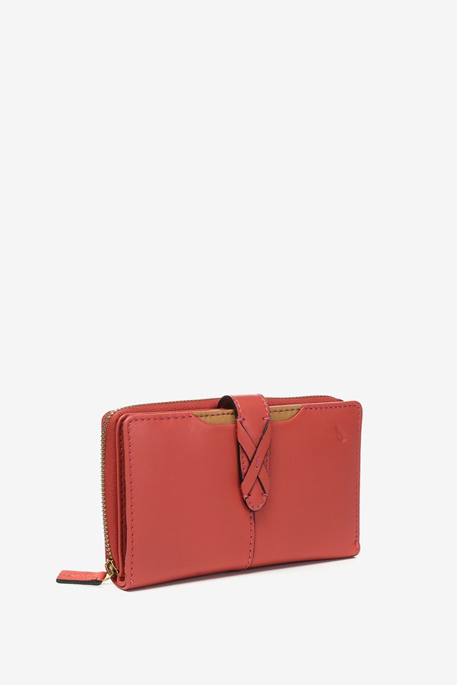Abbacino Cartera mediana en piel coral