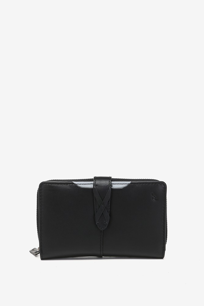 Abbacino Cartera Mediana En Piel Negra