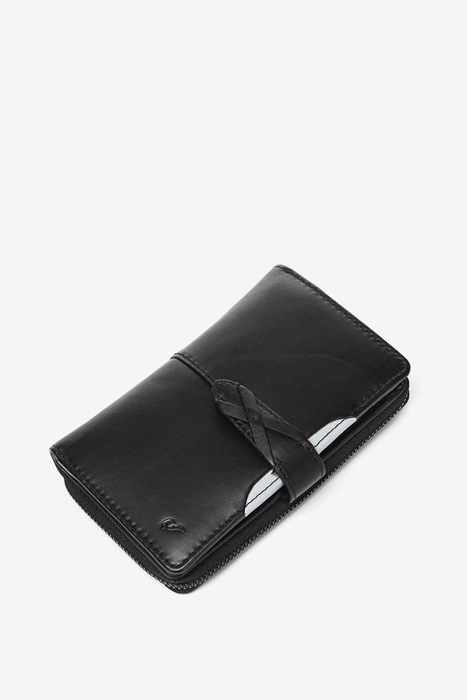 Abbacino Cartera Mediana En Piel Negra