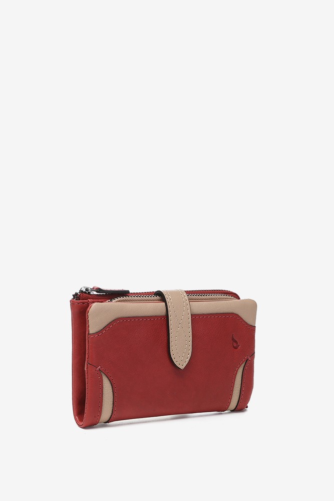 Abbacino Cartera mediana en piel roja