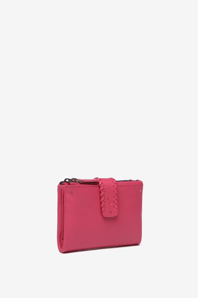 Abbacino Cartera pequeña de piel en fucsia