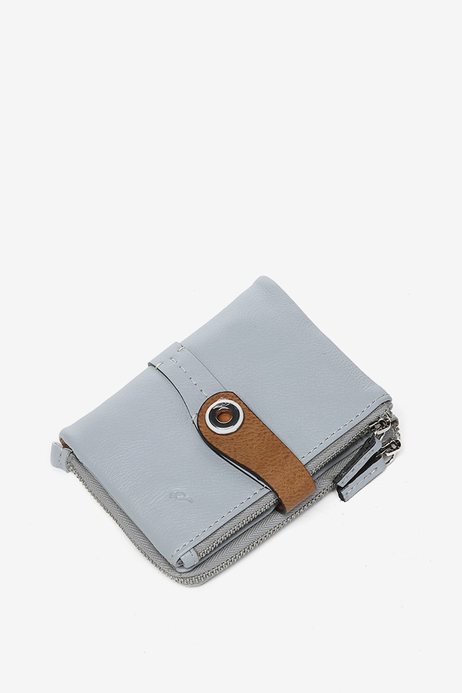 Abbacino Cartera Pequeña En Piel Bicolor Gris