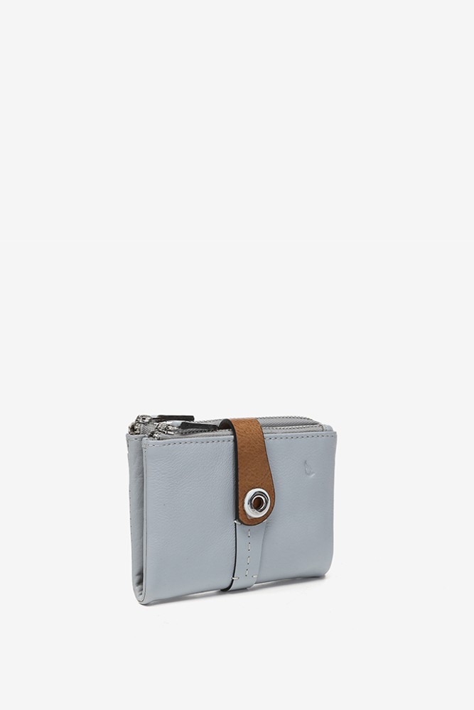 Abbacino Cartera Pequeña En Piel Bicolor Gris