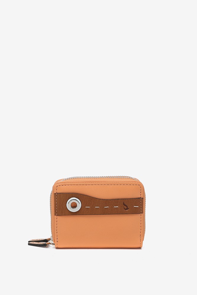 Abbacino Cartera Pequeña En Piel Bicolor Naranja