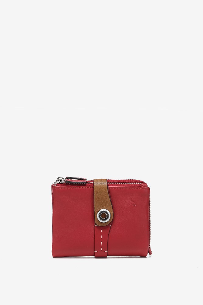 Abbacino Cartera Pequeña En Piel Bicolor Roja