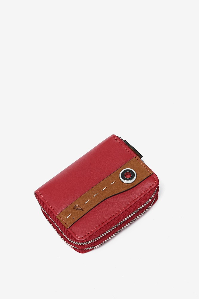 Abbacino Cartera Pequeña En Piel Bicolor Roja