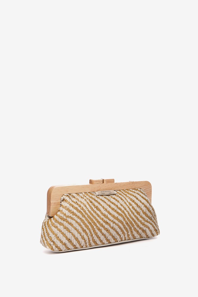 Abbacino Clutch de fiesta animal print en camel
