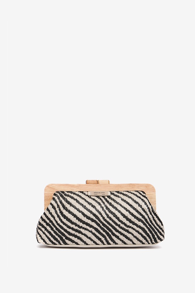Abbacino Clutch De Fiesta Animal Print En Negro