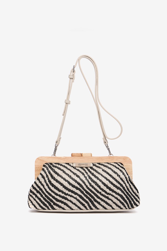 Abbacino Clutch De Fiesta Animal Print En Negro