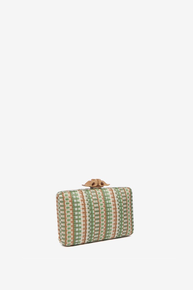 Abbacino Clutch de fiesta con estampado en verde
