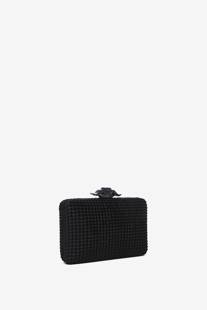 Abbacino Clutch de fiesta en terciopelo negro