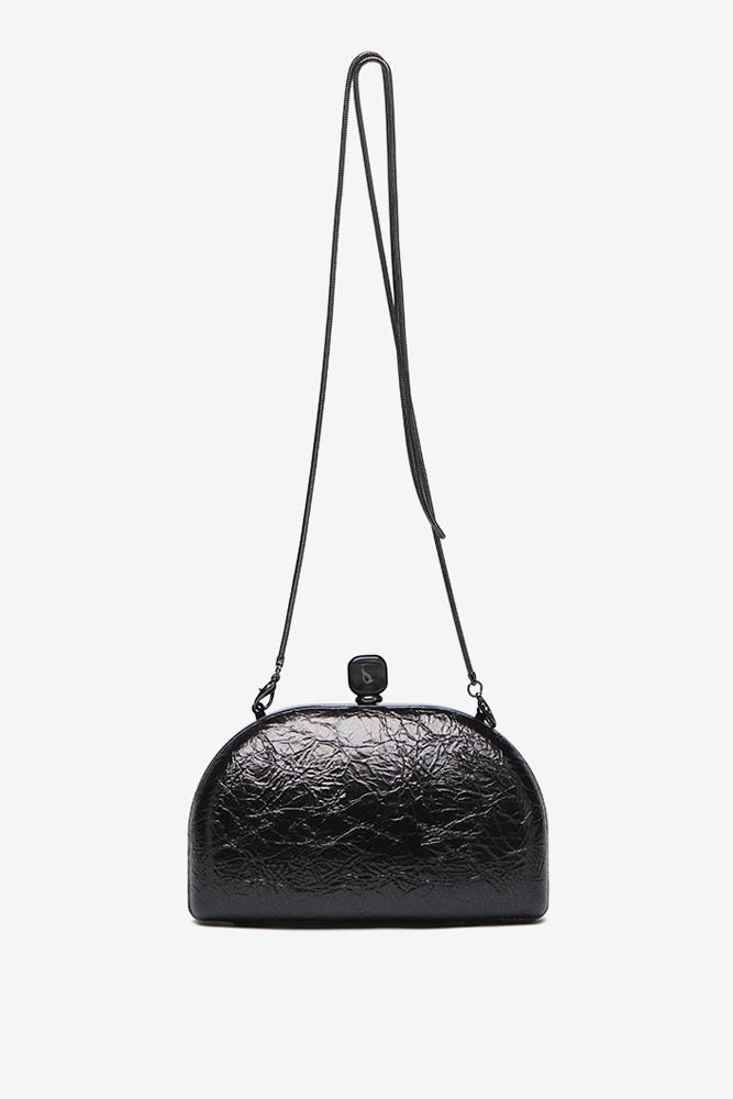 Abbacino Clutch De Fiesta Metalizado En Negro
