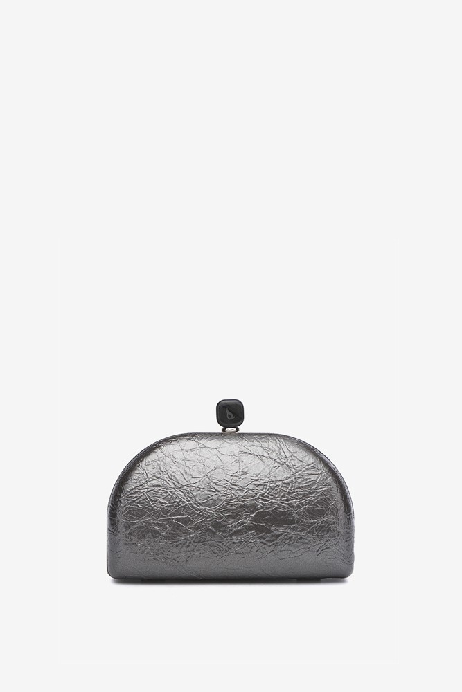 Abbacino Clutch De Fiesta Metalizado En Plata