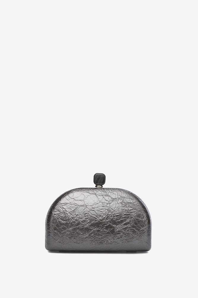 Abbacino Clutch De Fiesta Metalizado En Plata