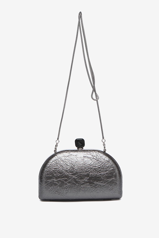 Abbacino Clutch De Fiesta Metalizado En Plata