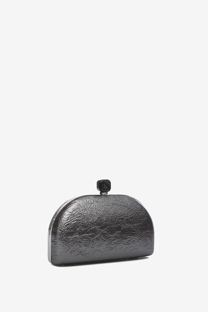 Abbacino Clutch de fiesta metalizado en plata