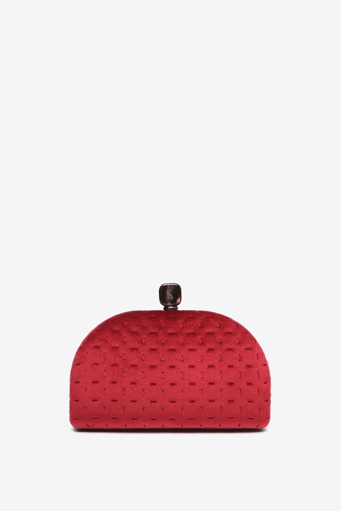 Abbacino Clutch De Terciopelo En Burdeos