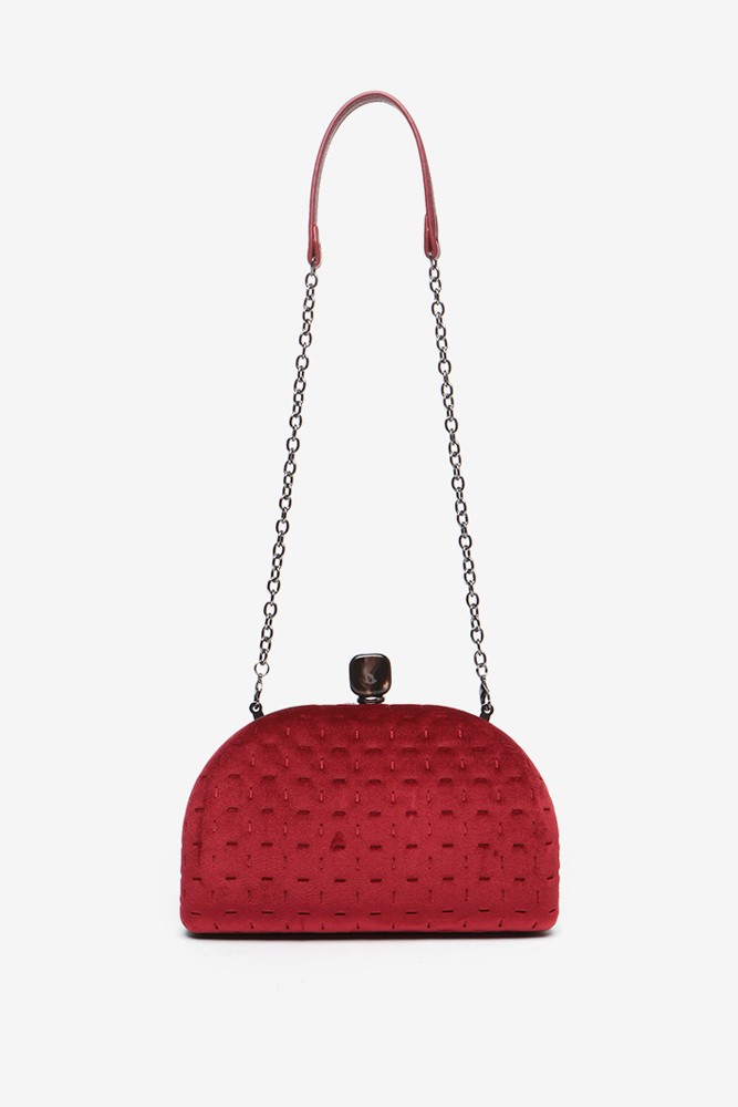 Abbacino Clutch De Terciopelo En Burdeos