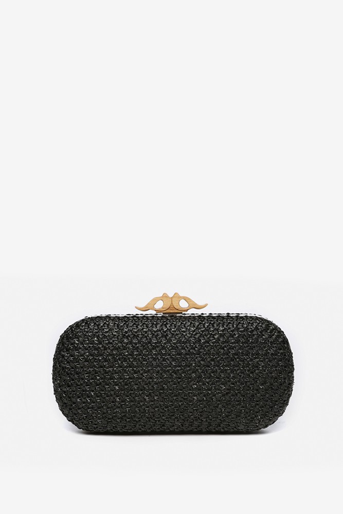 Abbacino Clutch Trenzado En Negro