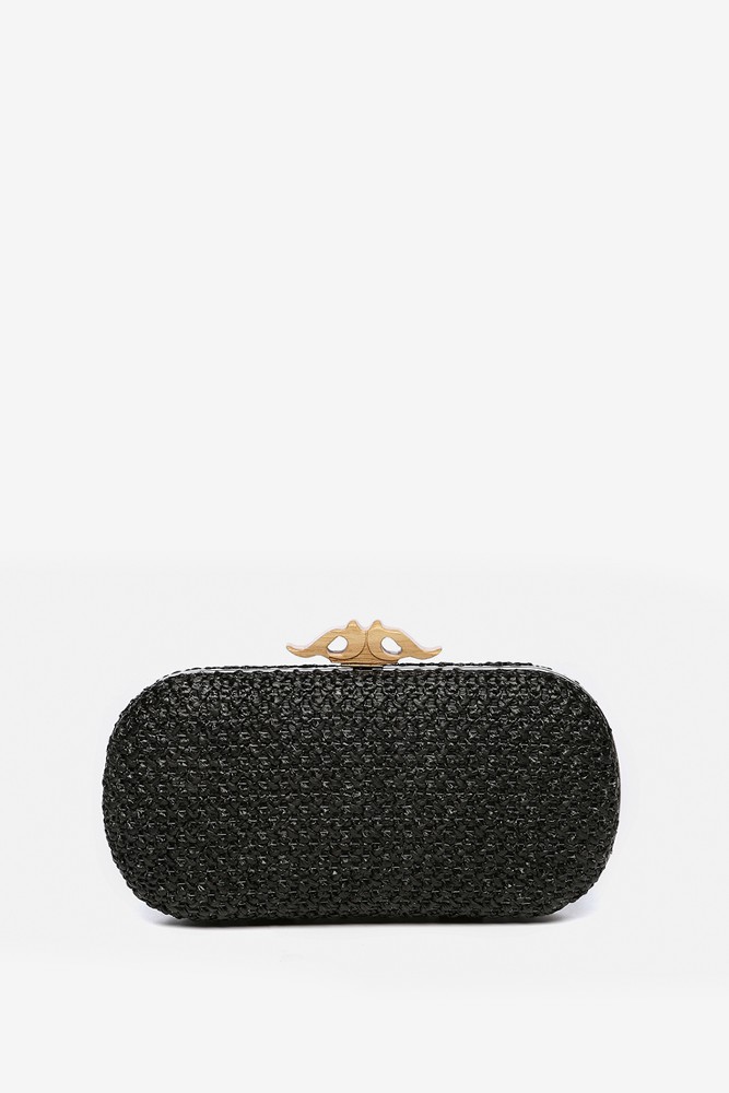 Abbacino Clutch Trenzado En Negro