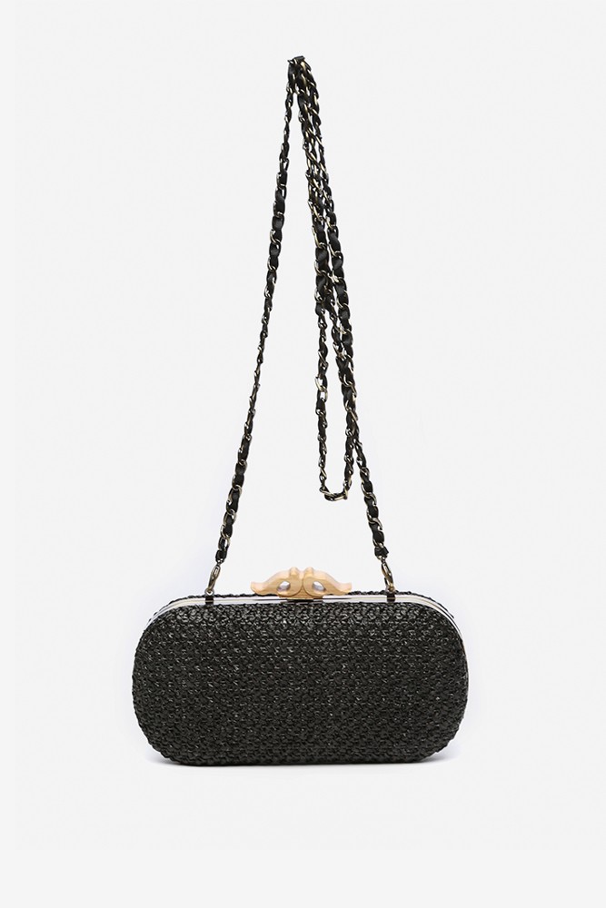 Abbacino Clutch Trenzado En Negro