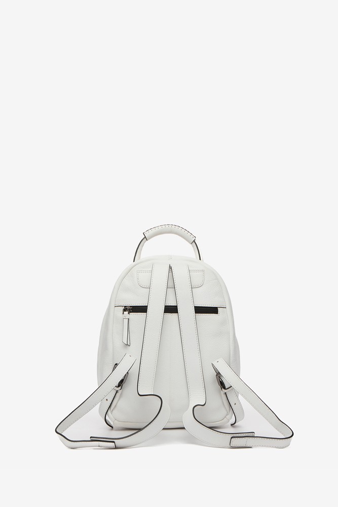 Abbacino Mochila De Piel En Blanco