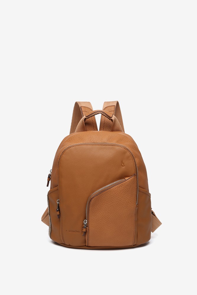 Abbacino Mochila En Materiales Reciclados Cognac