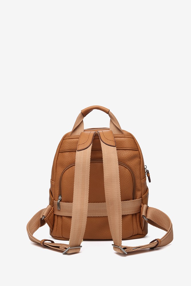 Abbacino Mochila En Materiales Reciclados Cognac