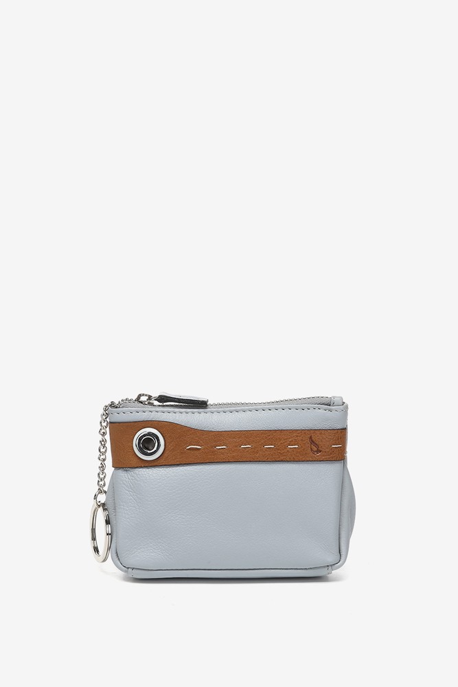 Abbacino Monedero En Piel Bicolor Gris