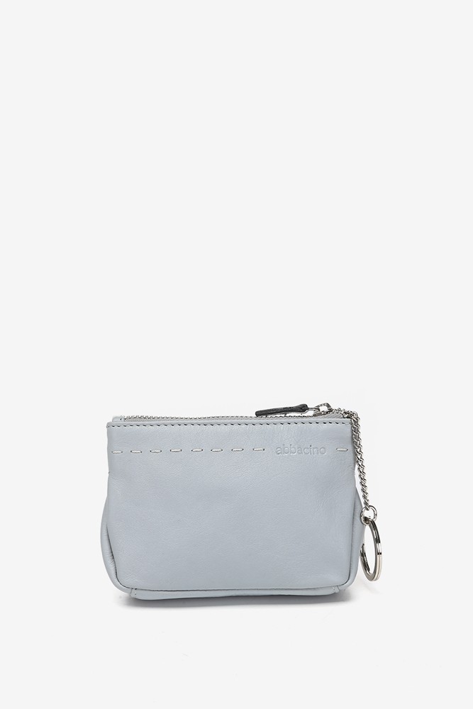 Abbacino Monedero En Piel Bicolor Gris