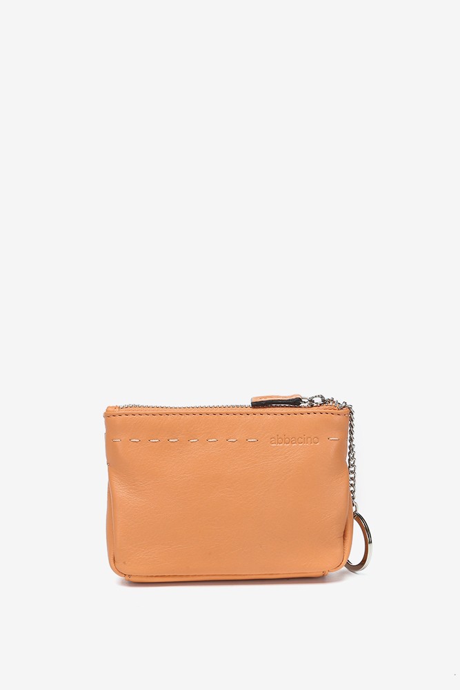 Abbacino Monedero En Piel Bicolor Naranja