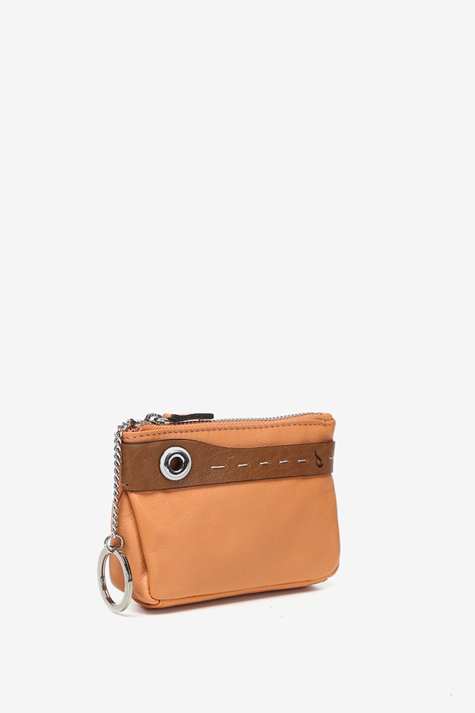 Abbacino Monedero en piel bicolor naranja