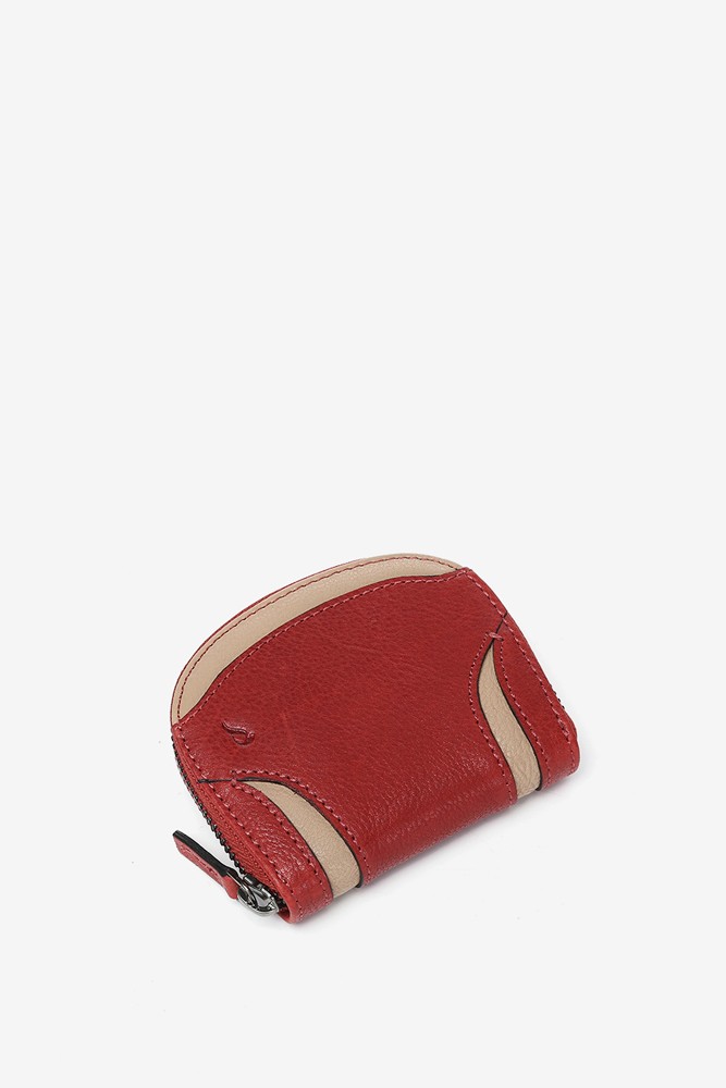 Abbacino Monedero En Piel Roja