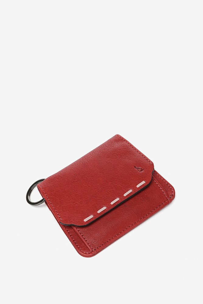 Abbacino Monedero En Piel Roja