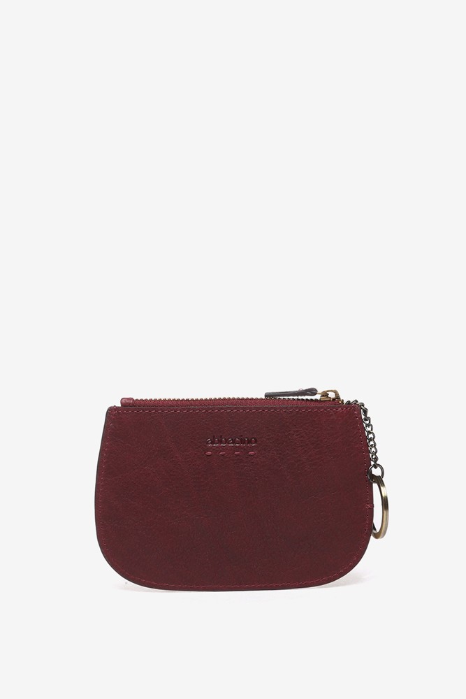 Abbacino Monedero Media Luna En Piel Burdeos