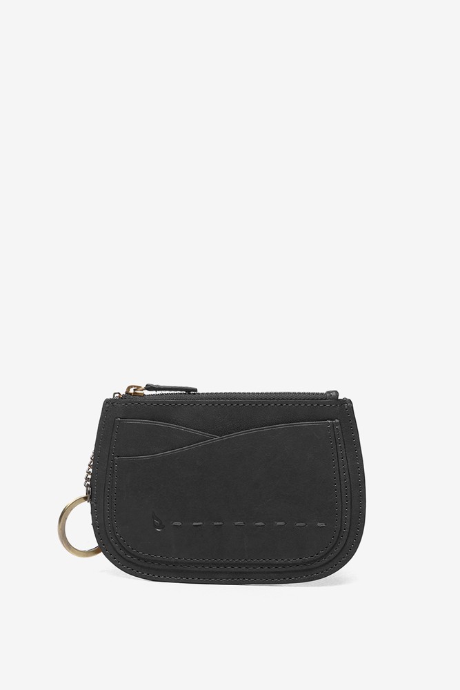 Abbacino Monedero Media Luna En Piel Negra