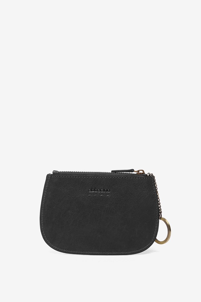 Abbacino Monedero Media Luna En Piel Negra