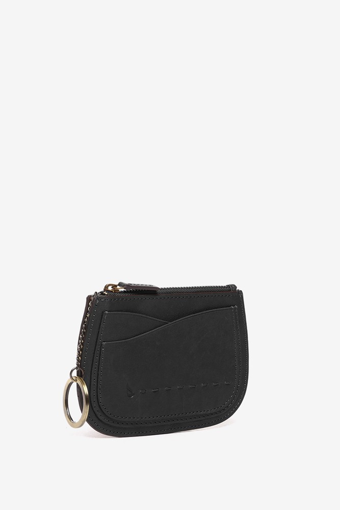 Abbacino Monedero media luna en piel negra