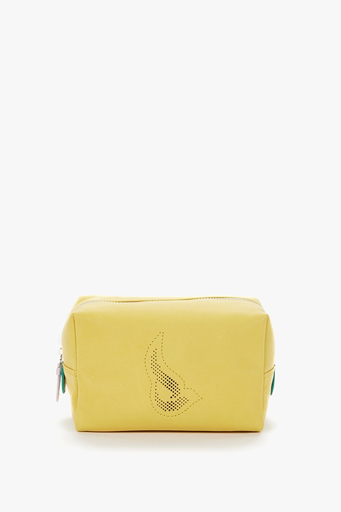 Abbacino Neceser Grande De Piel En Amarillo