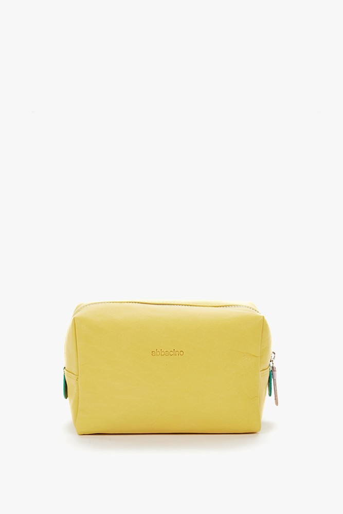 Abbacino Neceser Grande De Piel En Amarillo