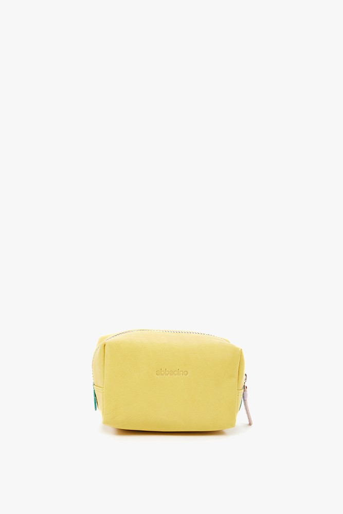 Abbacino Neceser Mediano De Piel En Amarillo