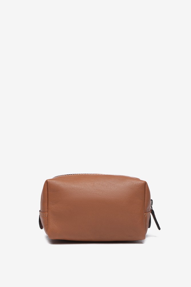 Abbacino Neceser Mediano En Piel Cognac