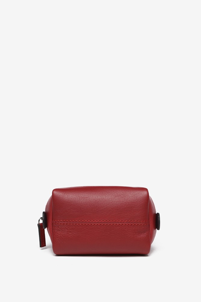 Abbacino Neceser Mediano En Piel Roja